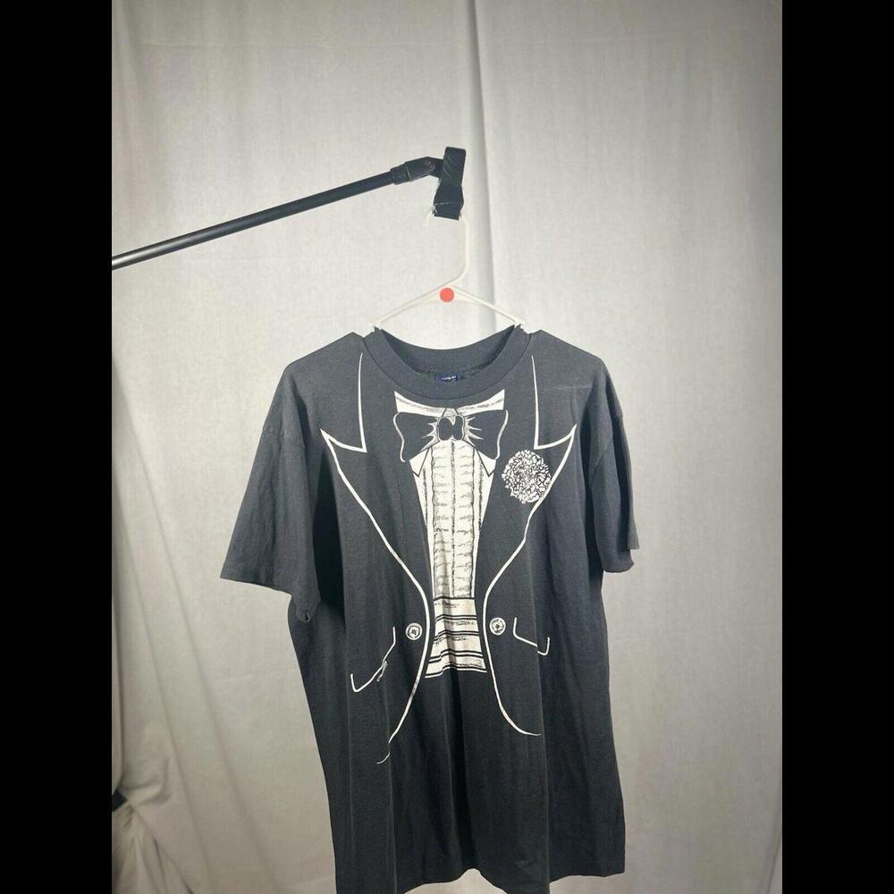 1980 Tuxedo Print Single Stitch T-Shirt By Sneakers Brand